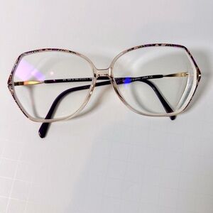 Silhouette SPX 1849 crystal purple gold vintage eyeglasses frames  55 12 135